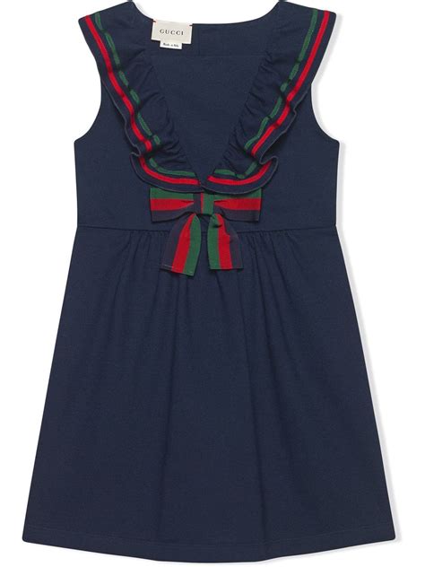 gucci girl dress white bow bee|Gucci Girl Dresses .